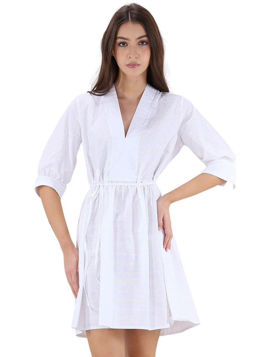 Abito corto con pizzo sangallo Twinset