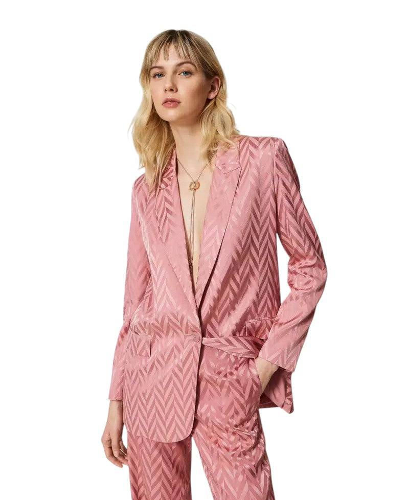 Blazer chevron in jacquard Twinset