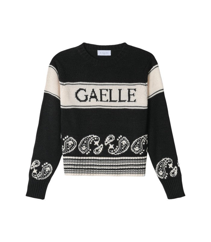 Pullover Paricollo In Maglieria Con Balza E Polsi Alti • Nero - Gaëlle Paris
