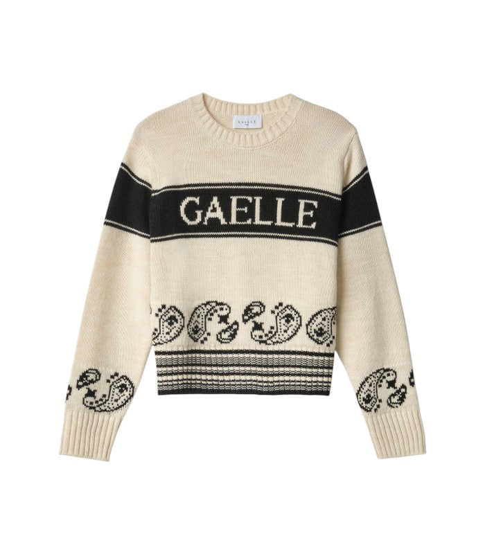 Pullover Paricollo In Maglieria Con Balza E Polsi Alti • Off White - Gaëlle Paris