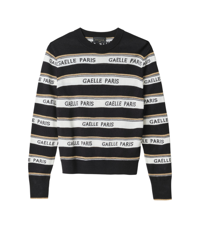 Girocollo In Maglia Jacquard • Nero - Gaëlle Paris