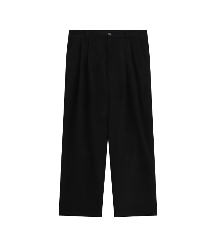 Trousers ampi a vita alta con pinces