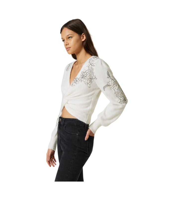Maglia cropped in misto angora Twinset