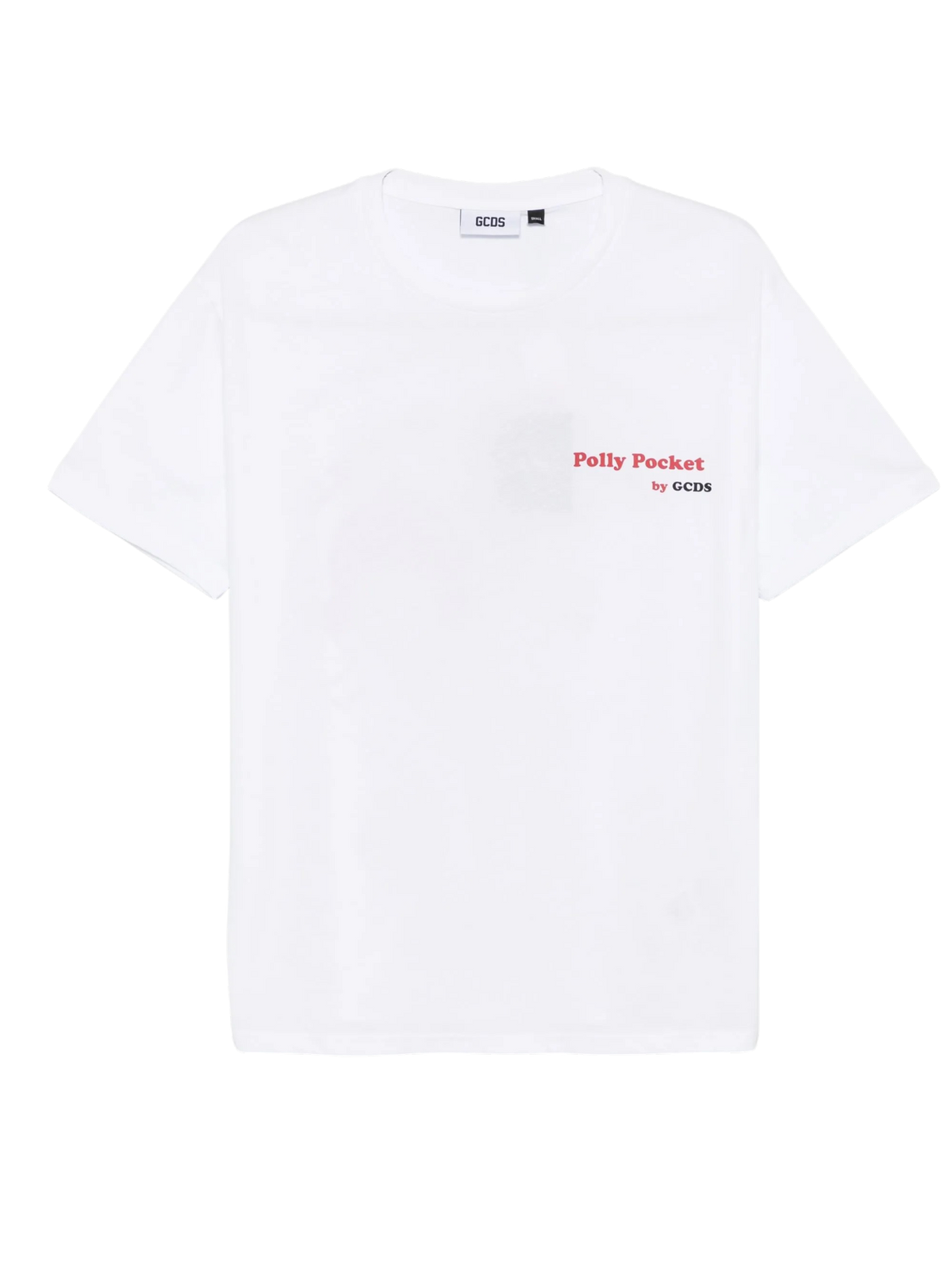 T-Shirt Bianca GCDS x Polly Pocket – Edizione Limitata in Cotone con Ricamo Logo