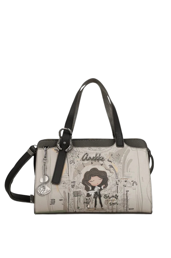 Borsa a Mano da Donna Anekke Orchestra con Tracolla Regolabile e Stampe