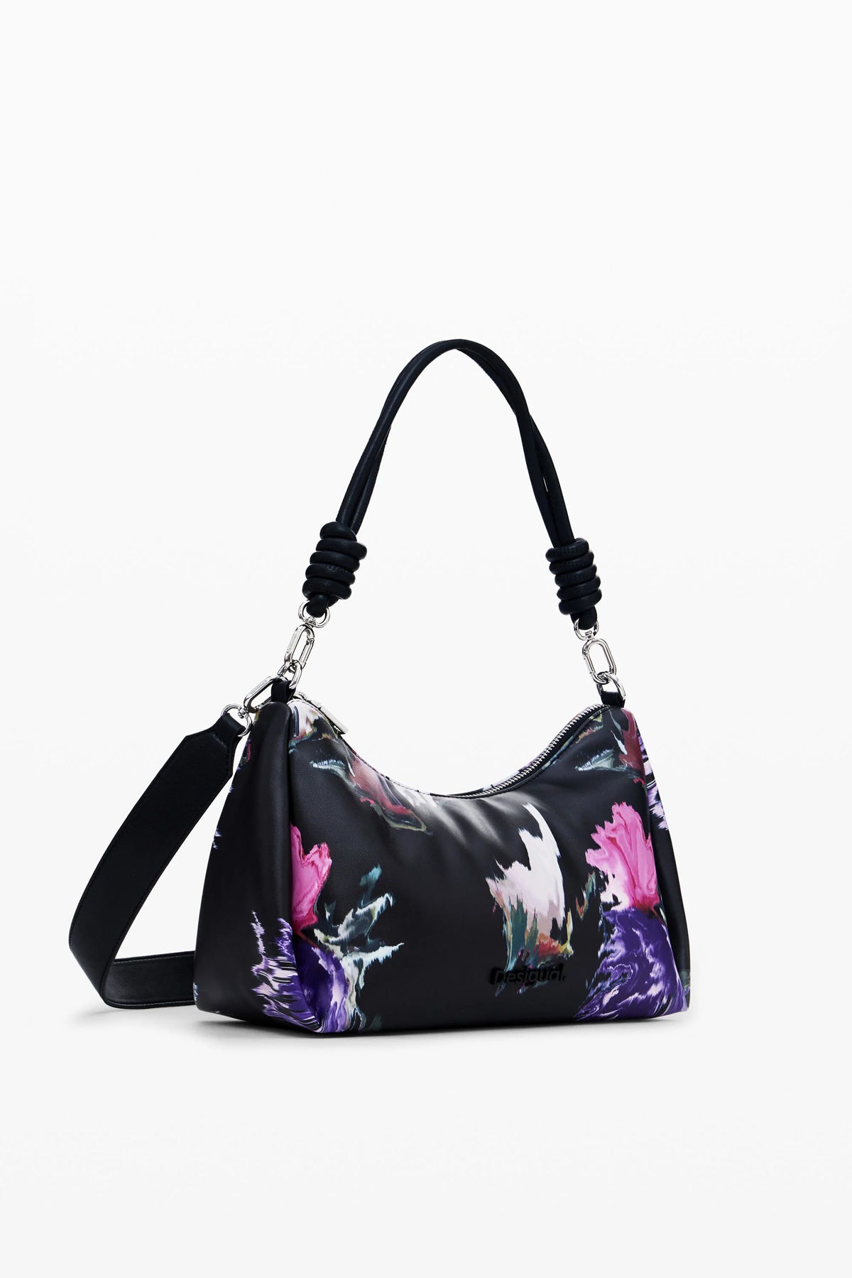 Borsa a mano trapuntata con fiori - Desigual