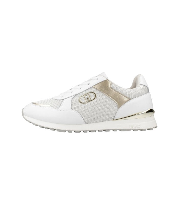 SNEAKER CALF LEATHER/BRIGHTY WHITE/LIGHT GOLD