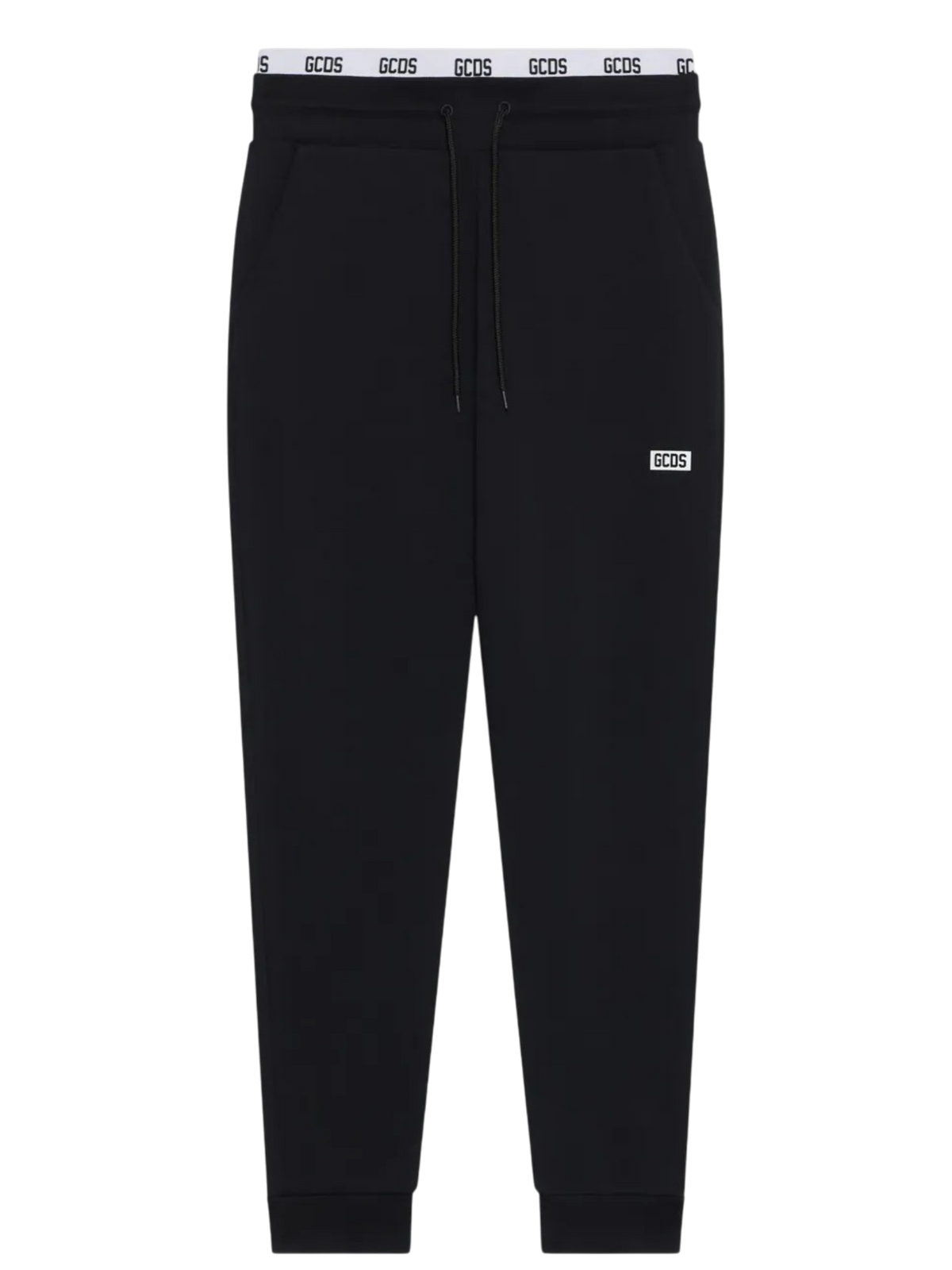 Pantaloni Jogger GCDS Black con Banda Logata in Vita ed Elasticizzata
