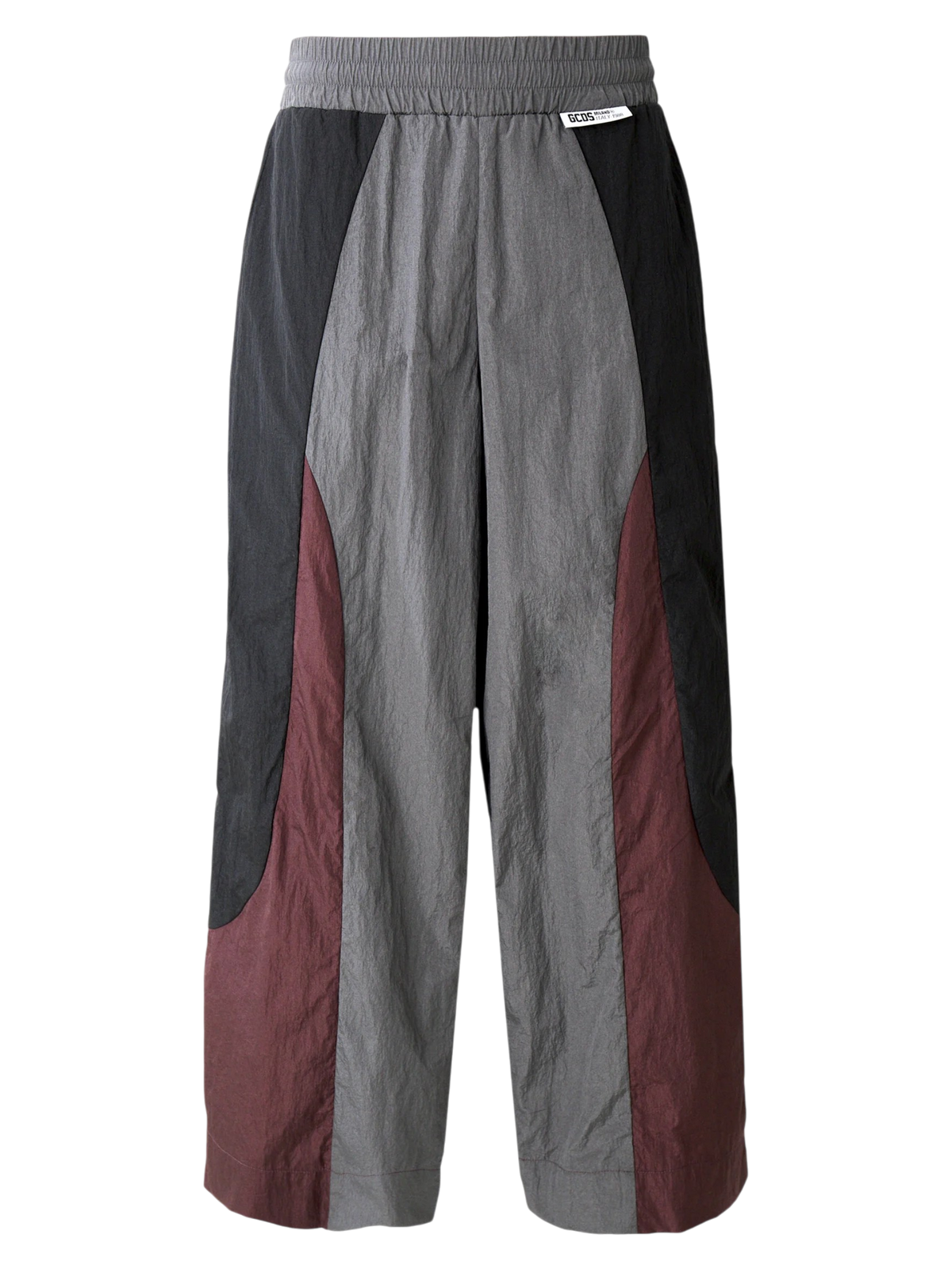 Pantaloni Sportivi GCDS con Design Color-Block Grigio, Nero e Bordeaux - Edizione Streetwear
