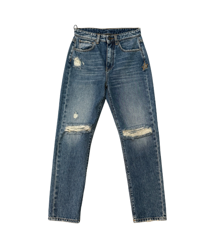 Jeans straight fit in denim Twinset