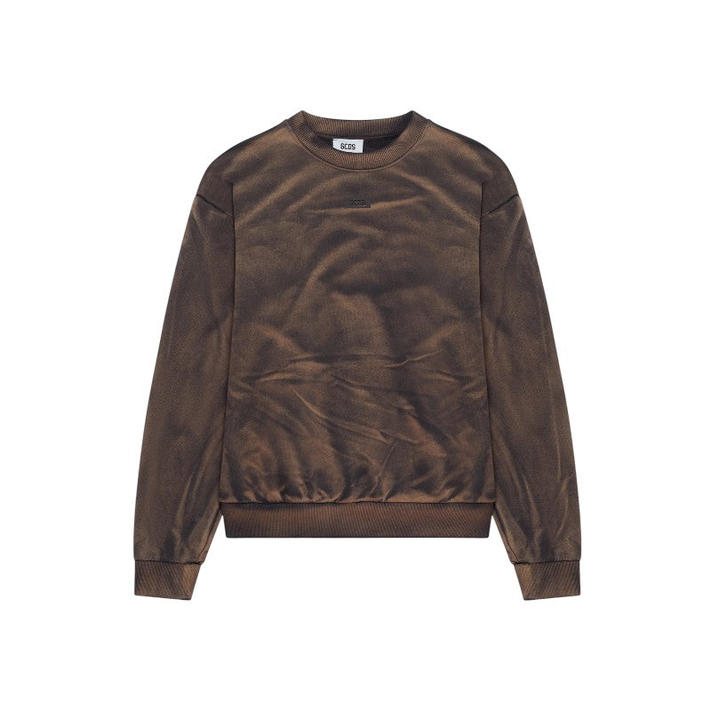 Felpa girocollo solarizzata con logo patch GCDS