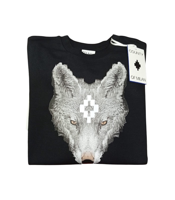 Felpa Marcelo Burlon girocollo wolf regular fit