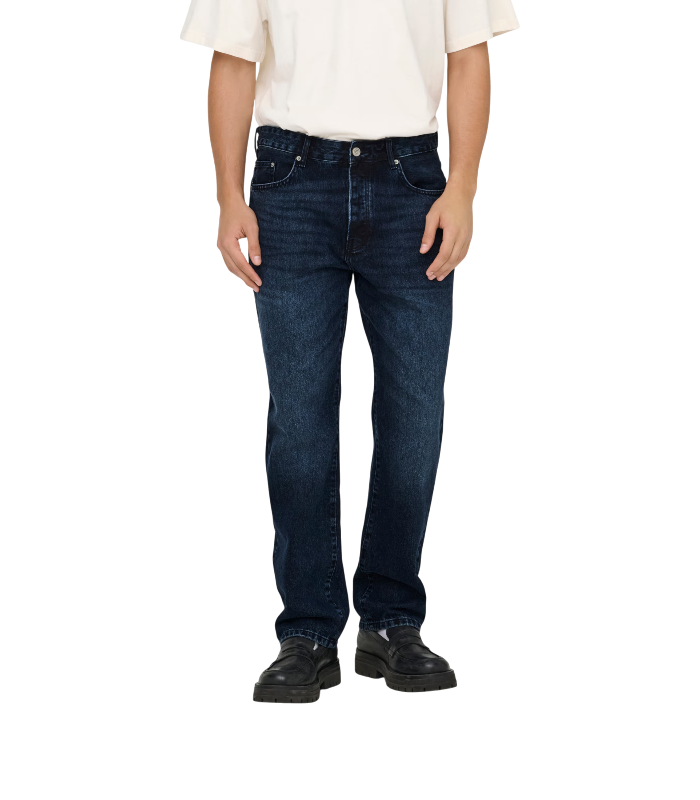 Jeans Only & Sons Uomo - ONSEDGE Vita media Straight Fit Jeans